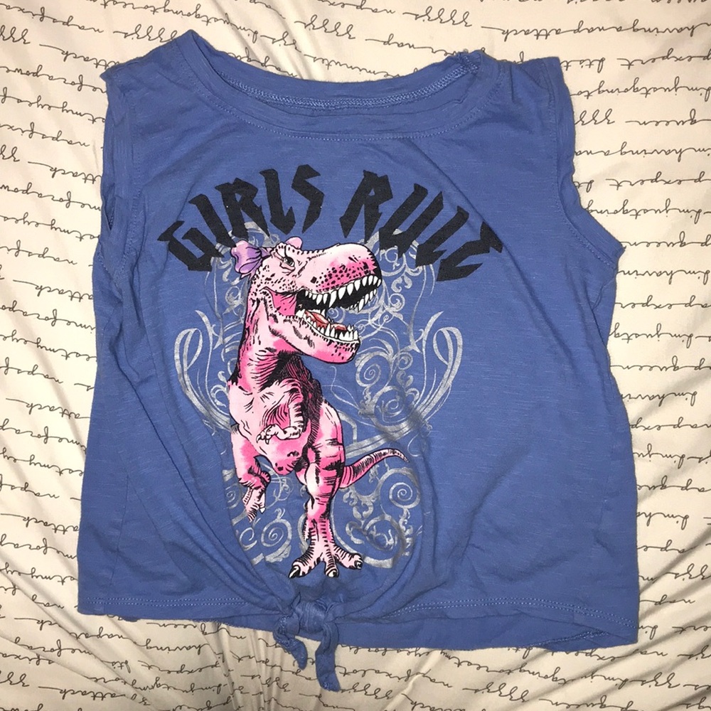 xhilaration girls rule dinosaur tank size m